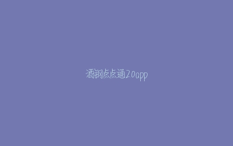 酒钢点点通2.0app